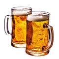 Two mugs of beer Royalty Free Stock Photo