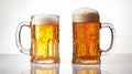 Two mugs of beer Royalty Free Stock Photo