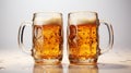 Two mugs of beer Royalty Free Stock Photo