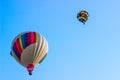 Two Multi Colored Hot Air Balloons In Early Morning Royalty Free Stock Photo