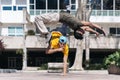 Dancing Crew Doing Break-Dance Royalty Free Stock Photo