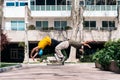 Dancing Crew Doing Break-Dance Royalty Free Stock Photo