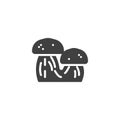 Two mushrooms vector icon Royalty Free Stock Photo