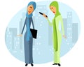 Two muslim businesswomen