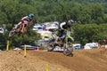 Two mx racers on course at spring creek national