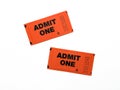 Two New Admit One Tickets Royalty Free Stock Photo