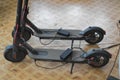 Two new black electronic two-wheeled fashionable modern fast electric scooters