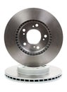 Two new brake discs for the car Royalty Free Stock Photo