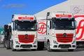 Two New Mercedes-Benz Actros Trucks Parked Royalty Free Stock Photo