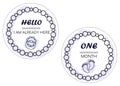 Two newborn stickers for your design and congratulations