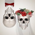 Two newlywed skulls