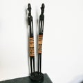 Two  nice filigrane wooden sculptures from Africa Royalty Free Stock Photo