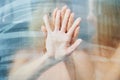 Two nice girls naked taking shower Royalty Free Stock Photo