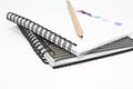 Two notebook with pencil. Royalty Free Stock Photo