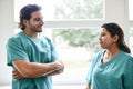 Two nurses taking a break Royalty Free Stock Photo