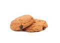 Two oatmeal cookies Royalty Free Stock Photo