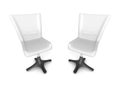 Two office chairs on white background Royalty Free Stock Photo