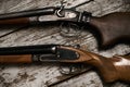 Two old antique shotguns rifle