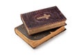 Two old bibles on white background Royalty Free Stock Photo