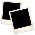 Two old blank polaroids Royalty Free Stock Photo