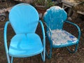 Two Old Blue Chairs