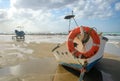 Two old boats on seacoast Royalty Free Stock Photo