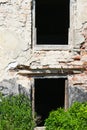Two old broken windows Royalty Free Stock Photo