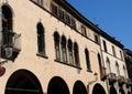 Two old buildings in the center of Padua in Veneto (Italy) Royalty Free Stock Photo