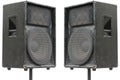 Two old concerto audio speakers Royalty Free Stock Photo