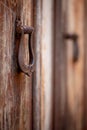 Two old door knockers, close-up Royalty Free Stock Photo