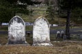 Two old gravestones with Mother and Father on them Royalty Free Stock Photo