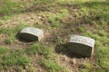 Two old gravestones with Mother and Father on them Royalty Free Stock Photo