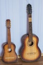 Two old guitars Royalty Free Stock Photo