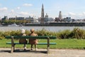 two old ladies sitting