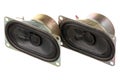 Two old loud speakers Royalty Free Stock Photo