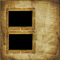 Two Old photoframe on the abstract background Royalty Free Stock Photo