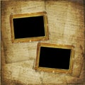 Two Old photoframe on the abstract background Royalty Free Stock Photo