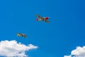 Two old propeller aircraft