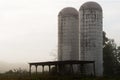 Two old silos Royalty Free Stock Photo