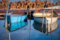 Two old style boat in a lake Balaton of Hungary Royalty Free Stock Photo