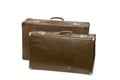 Two old suitcases Royalty Free Stock Photo