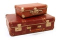 Two old suitcases Royalty Free Stock Photo