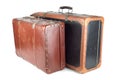 Two old suitcases Royalty Free Stock Photo