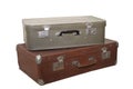 Two old suitcases Royalty Free Stock Photo