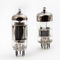 Two old vacuum tubes Royalty Free Stock Photo