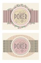 Two old vintage poker banners