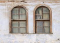 Two old windows Royalty Free Stock Photo