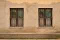 Two old windows Royalty Free Stock Photo