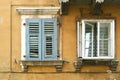 Two old windows Royalty Free Stock Photo