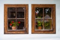 Two old windows Royalty Free Stock Photo